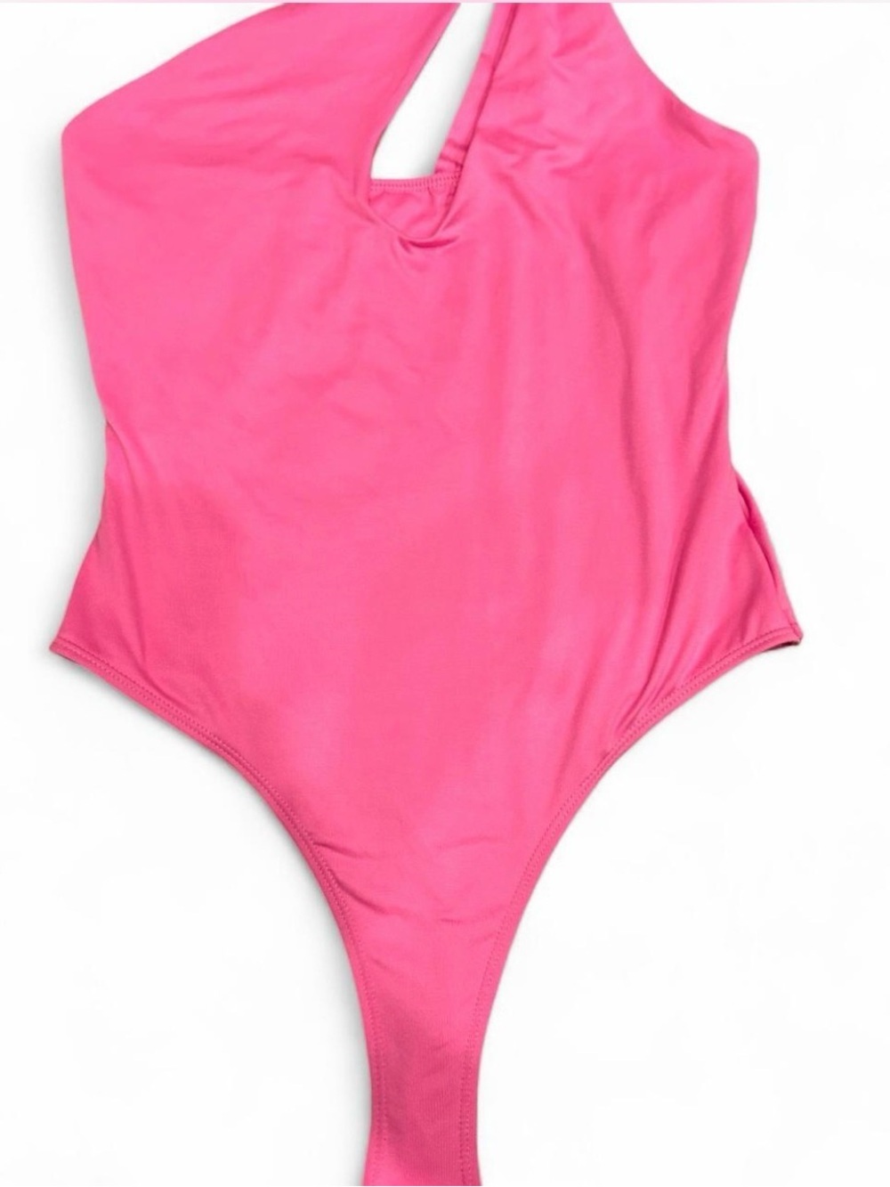 SHEIN Bright Hot Pink Scoop Neck Bodysuit